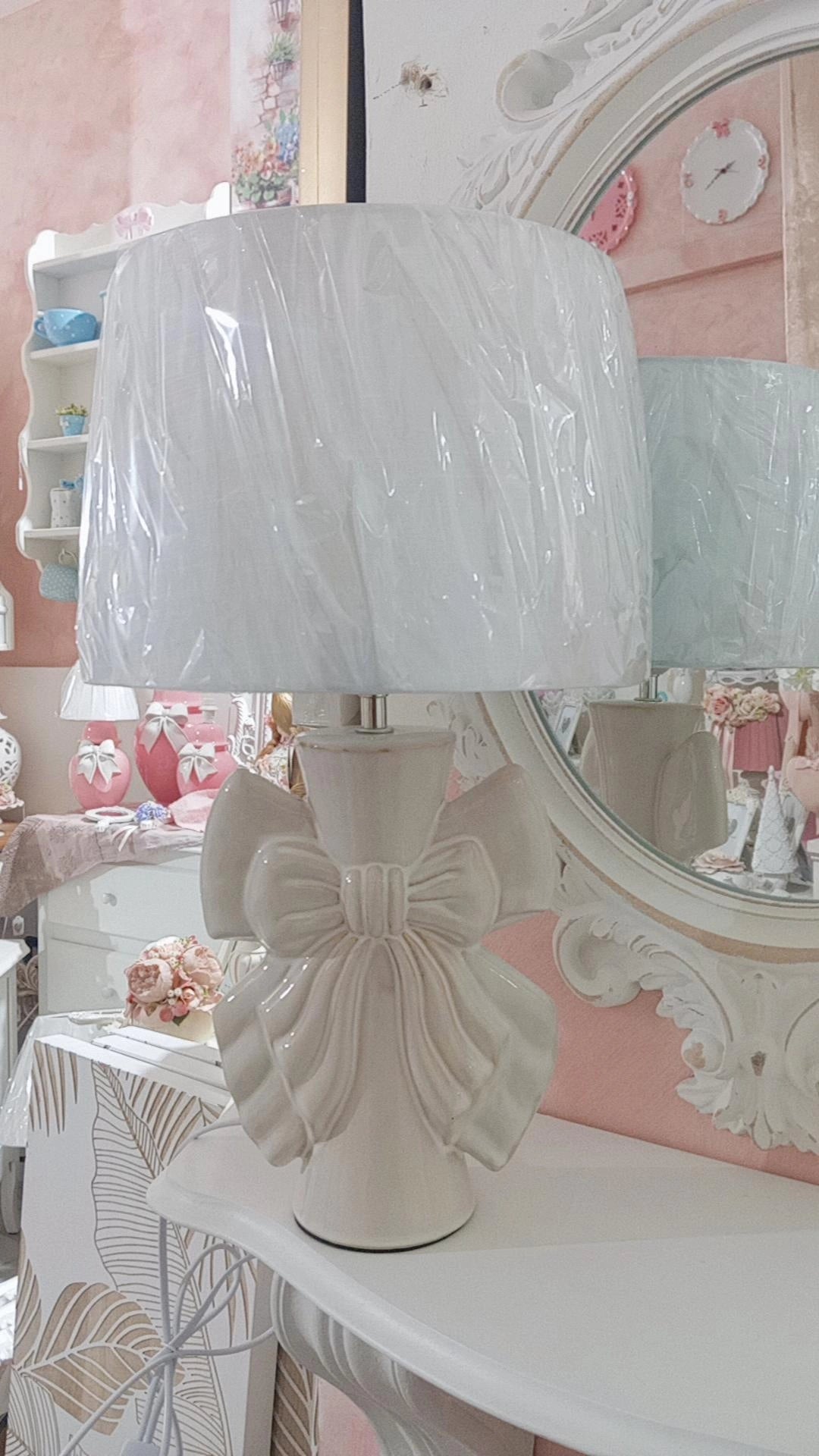 Lume fiocco in ceramica