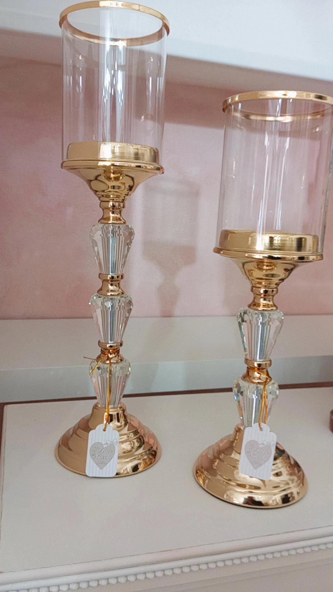 Portacandela in oro zt38 l'arte di nacchi