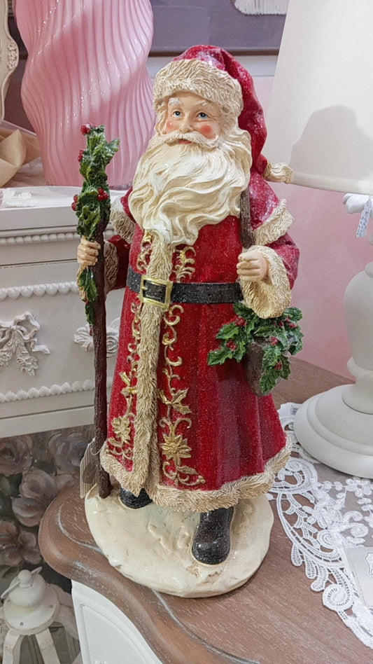 Babbo natale con bastone l'arte di nacchi xn30